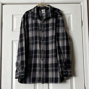 The North Face Charcoal and Light Gray Plaid Shirt Size XXXL